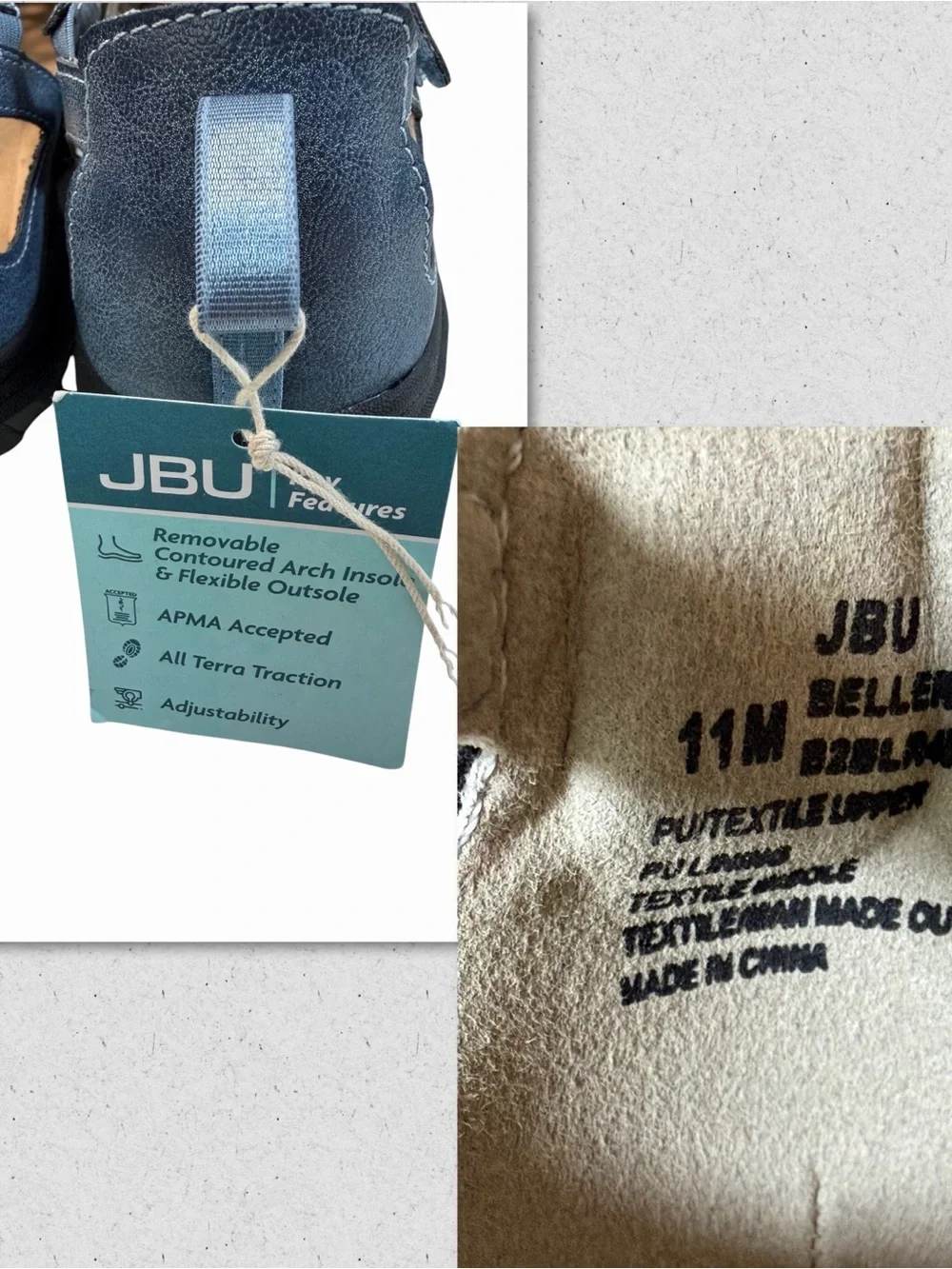 JBU Bellerose Encore Casual Mary Jane Flats in Denim Color Women’s Size 11M